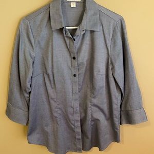 Coldwater Creek 3/4 sleeve shirt size 8 blue color